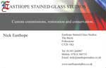 Easthope Stained Glass Studios business card
